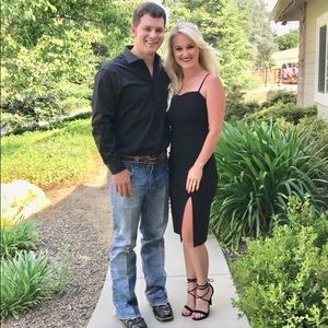 Express Black Knee Length Midi Dress Size 4